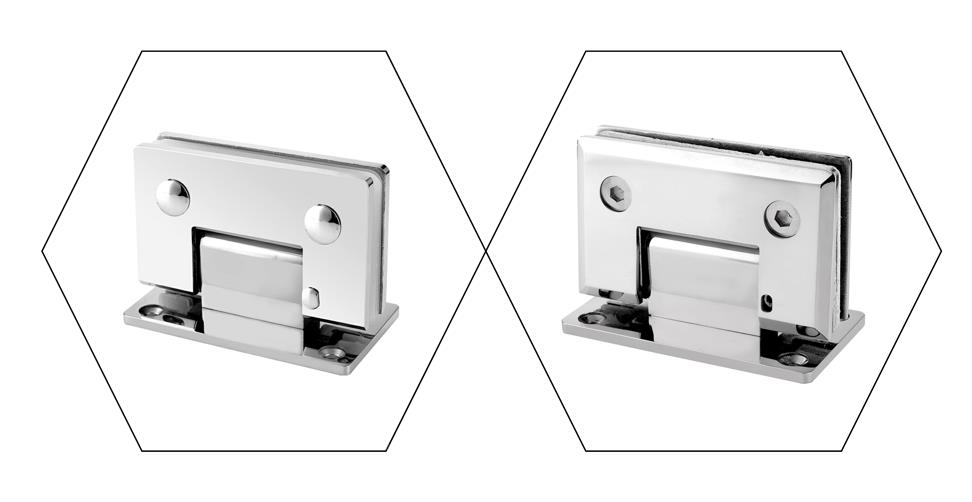 SHA060001 Adjustable Spring Glass Hinge - Wall To Glass 90°