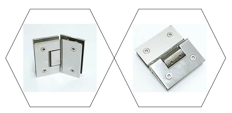 SCB120003 Adjustable Spring Free Glass Hinge - Glass To Glass 135°