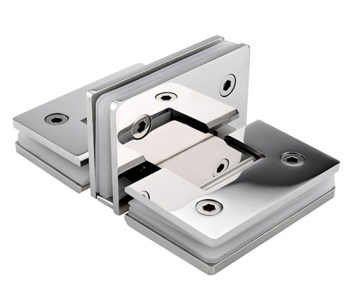 SHA210008 Adjustable Spring Glass Hinge - Eccentric Wall To Glass 135°