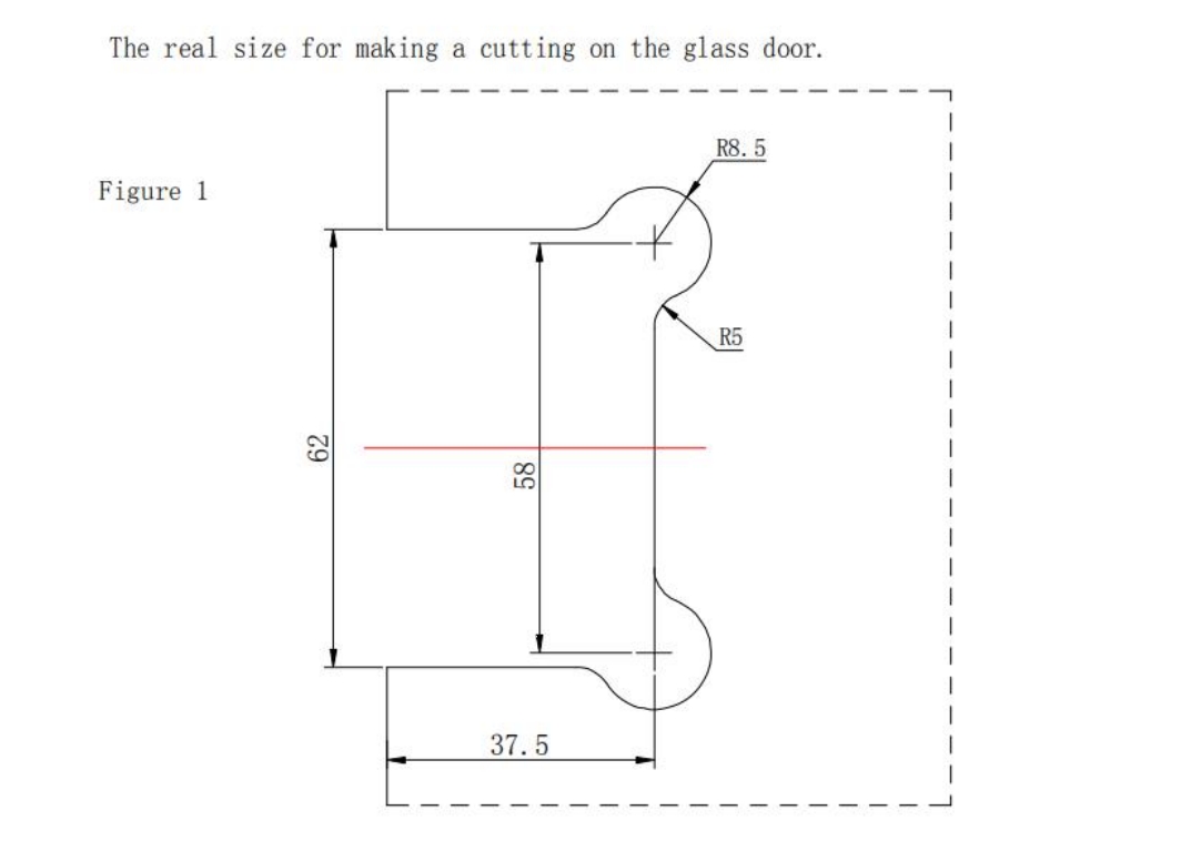 SHA060005 Adjustable Spring Glass Hinge - Eccentric Wall To Glass 90°