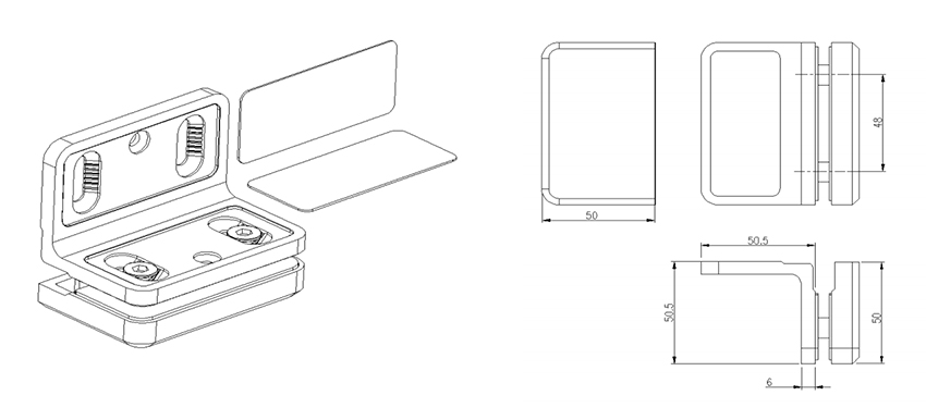 SCA050105 Glass clamp