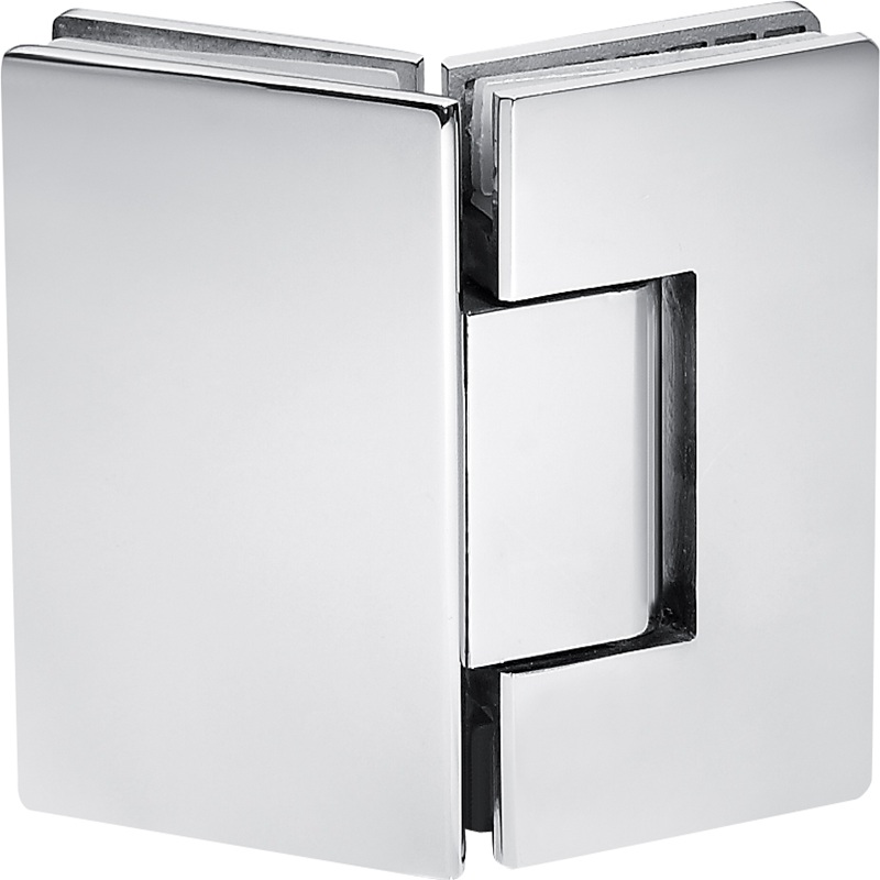 SHA060003 Adjustable Spring Glass Hinge - Glass To Glass 135°