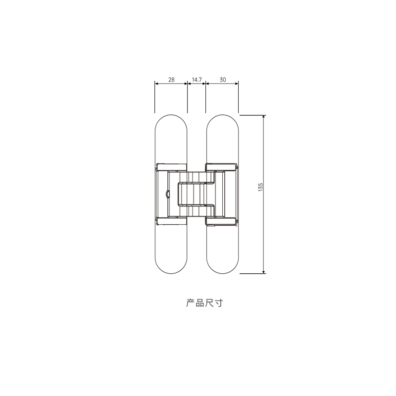 ZHC-G60 Adjustable conceal hinge