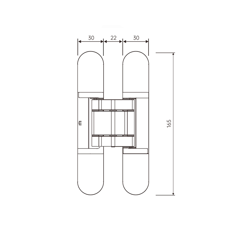 UM-G80 Hydraulic adjustable hidden hinge