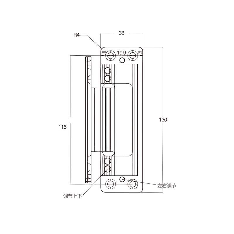 SHC-C70 Conceal hinge