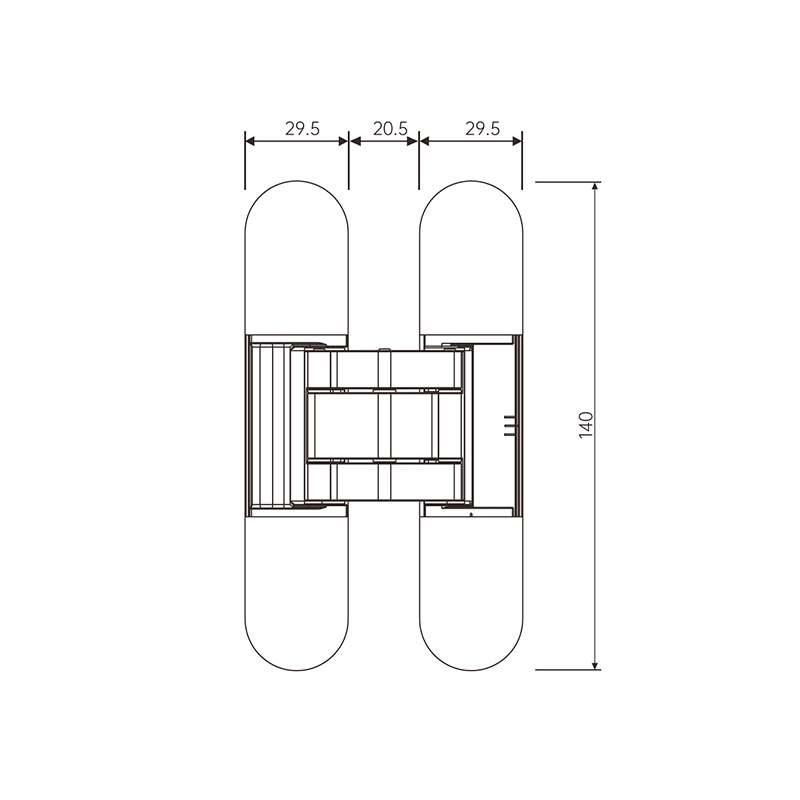 UM-G60 Hydraulic hidden hinge