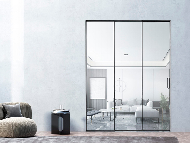 Interior glass door: transparent beauty